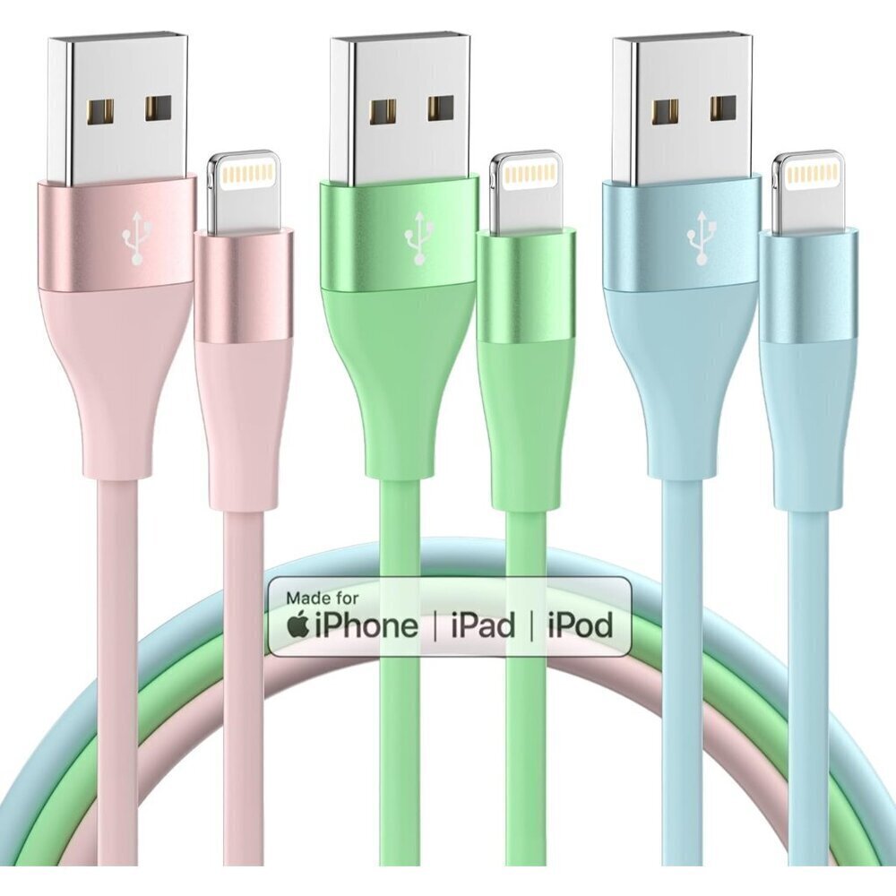 iPhone Charger 3Pack 10 FT Apple MFi Certified Lightning Cable Fast Charging iPh